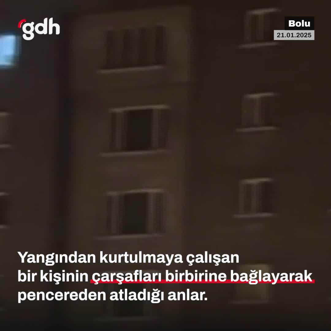 Bolu Kartalkaya'daki otel yangınında kaçış çabası