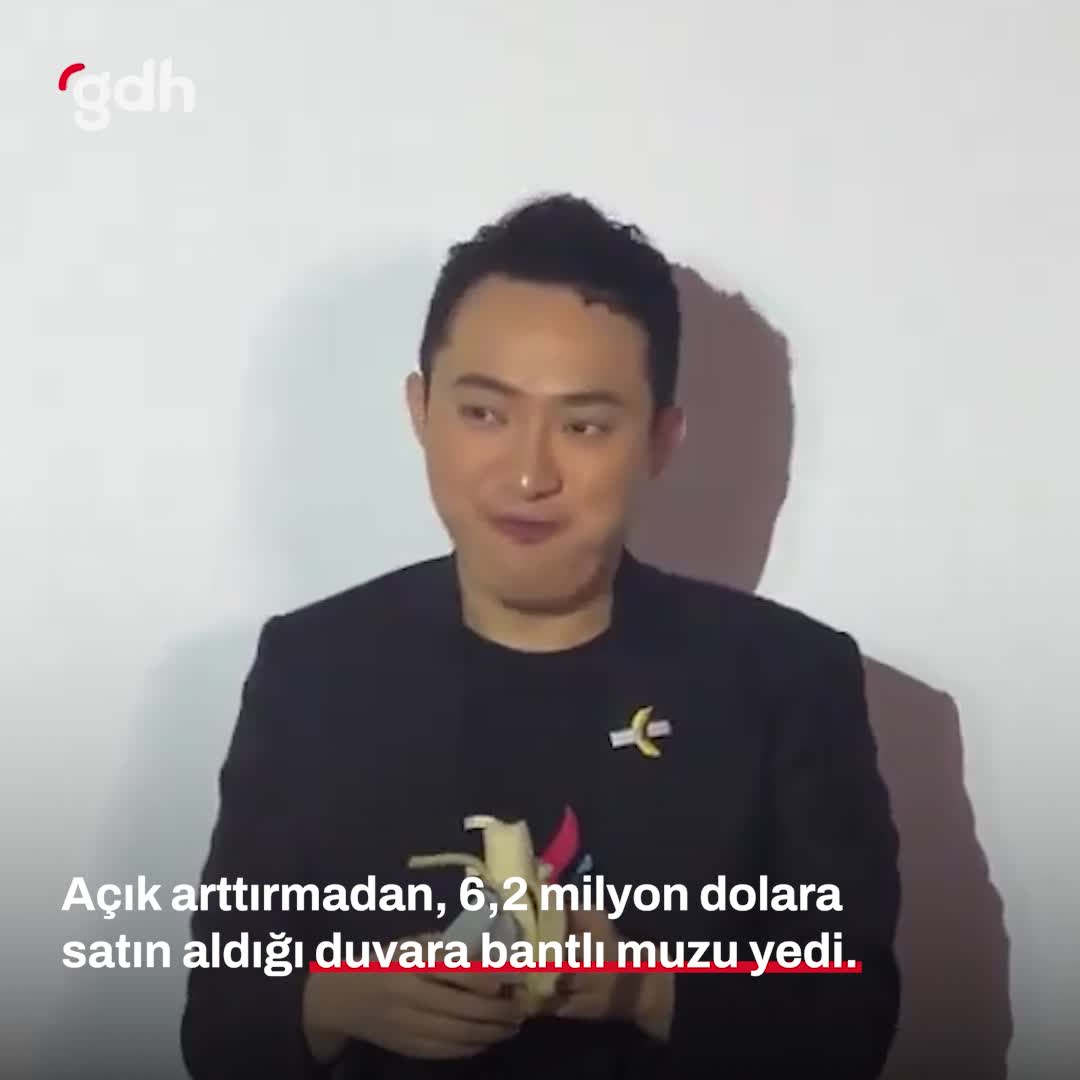 Milyarder Justin Sun, 6,2 milyon dolara muzu yedi