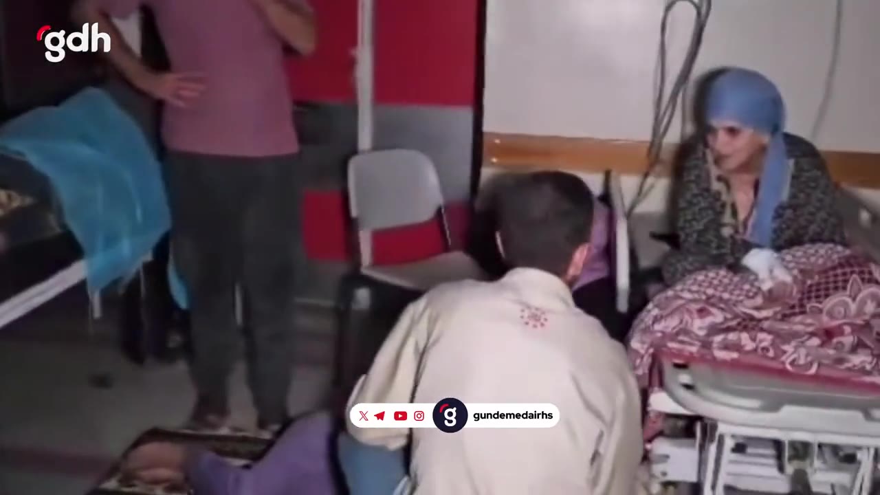 Gazze'deki Endonezya Hastanesi'nde elektrik kesintisi görüntüleri