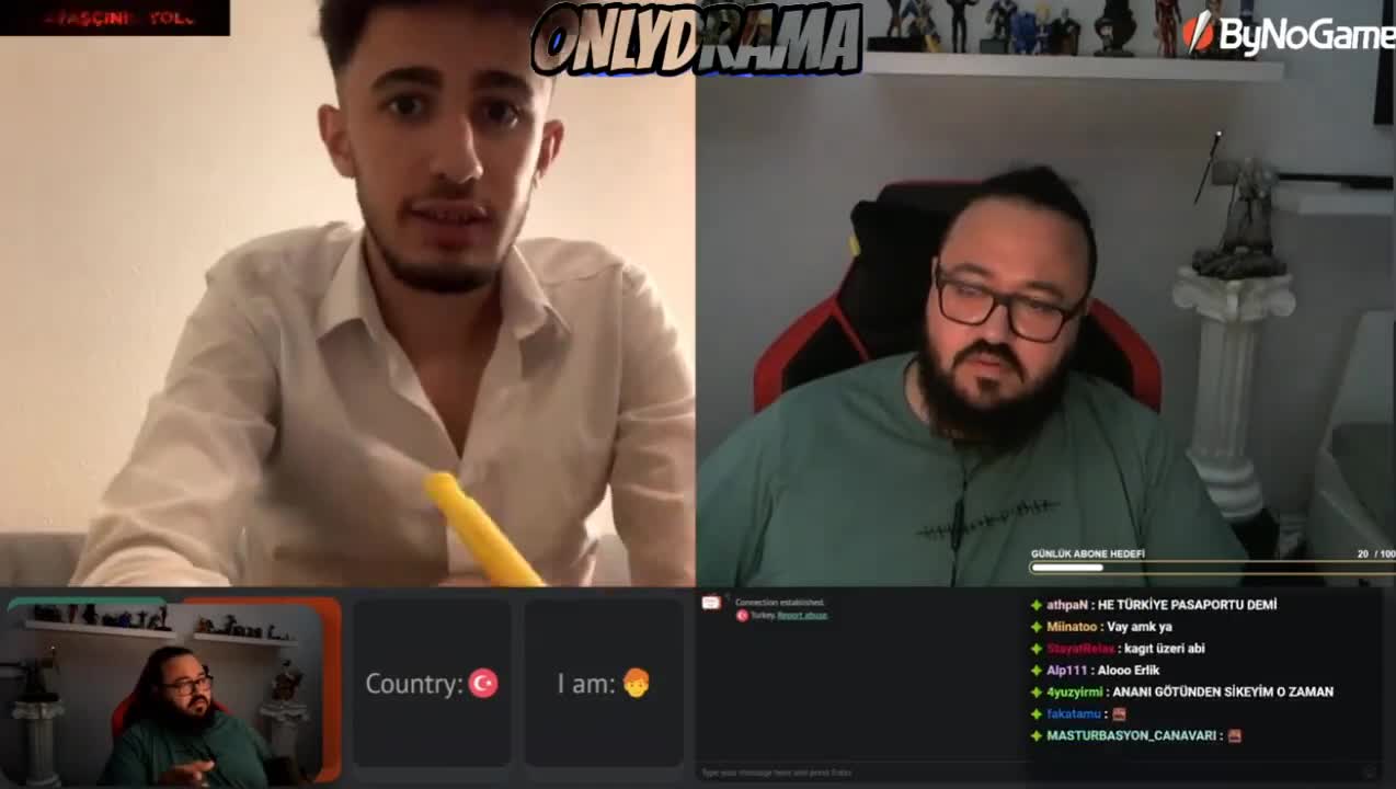 Jahrein'in yayınına katılan kullanıcı Kürdistan propagandası yaptı