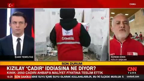 Kızılay: 2050 çadır Ahbap'a maliyetle teslim edildi