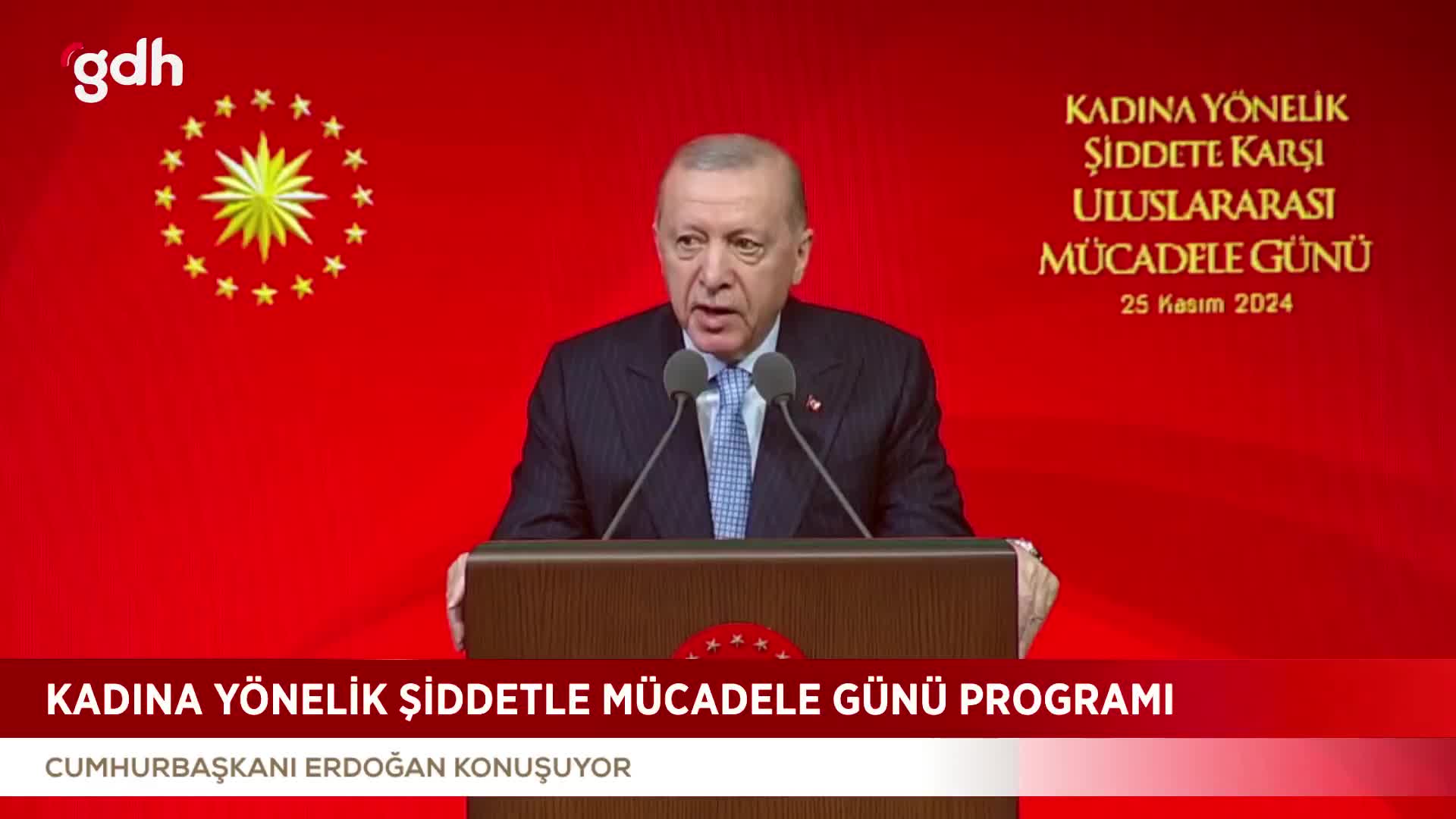 Erdoğan, Kadına Yönelik Şiddetle Mücadele Günü'nde konuştu