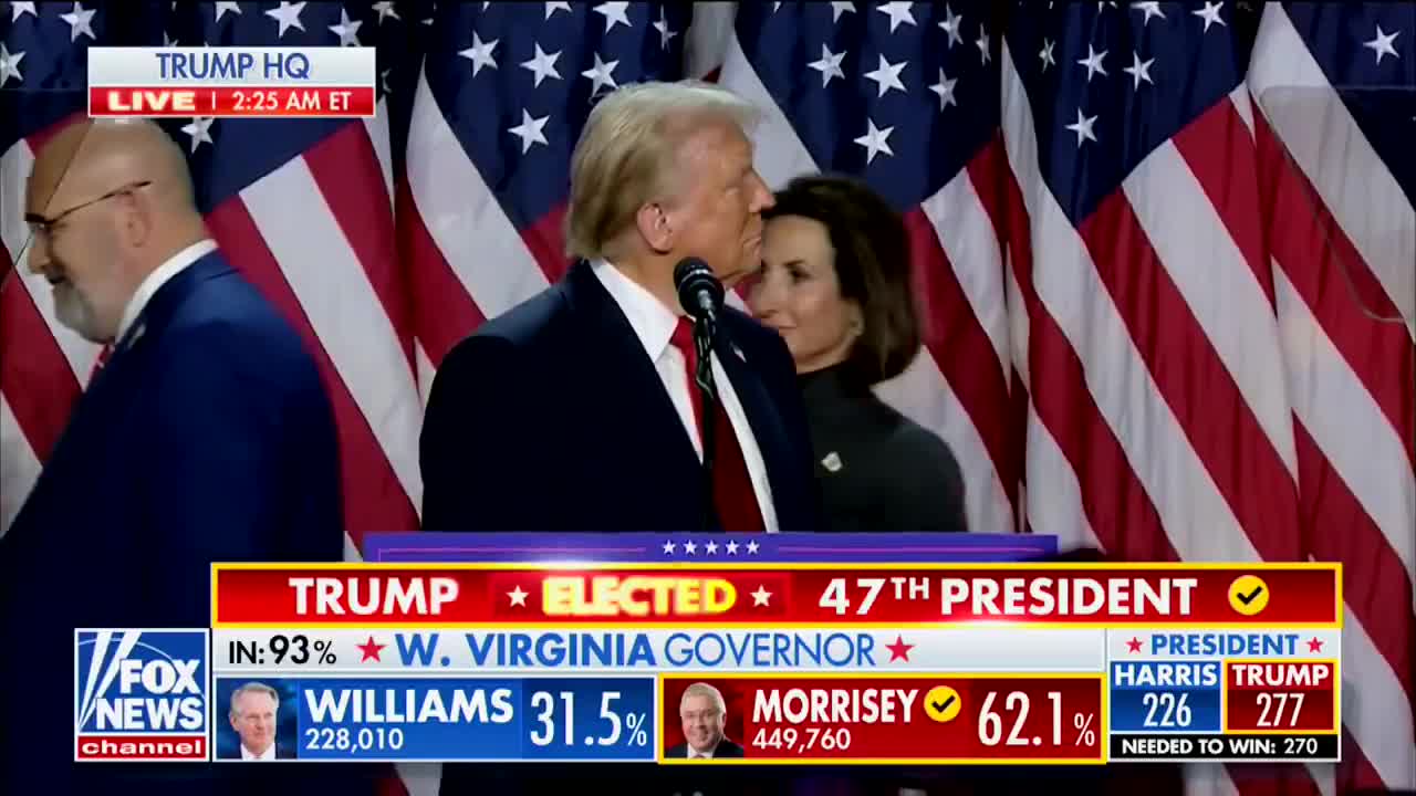 Trump, ailesiyle birlikte sahnede yer aldı