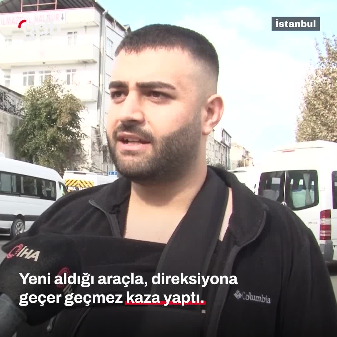 Siirt'ten Esenyurt'a gelen sürücü kazaya karıştı