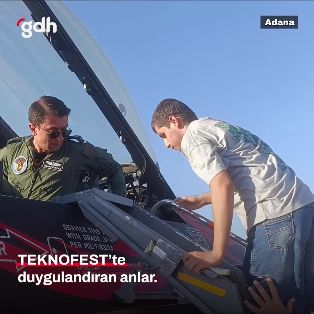 Görme engelli ikizlerin F-16 hayali TEKNOFEST'te gerçek oldu