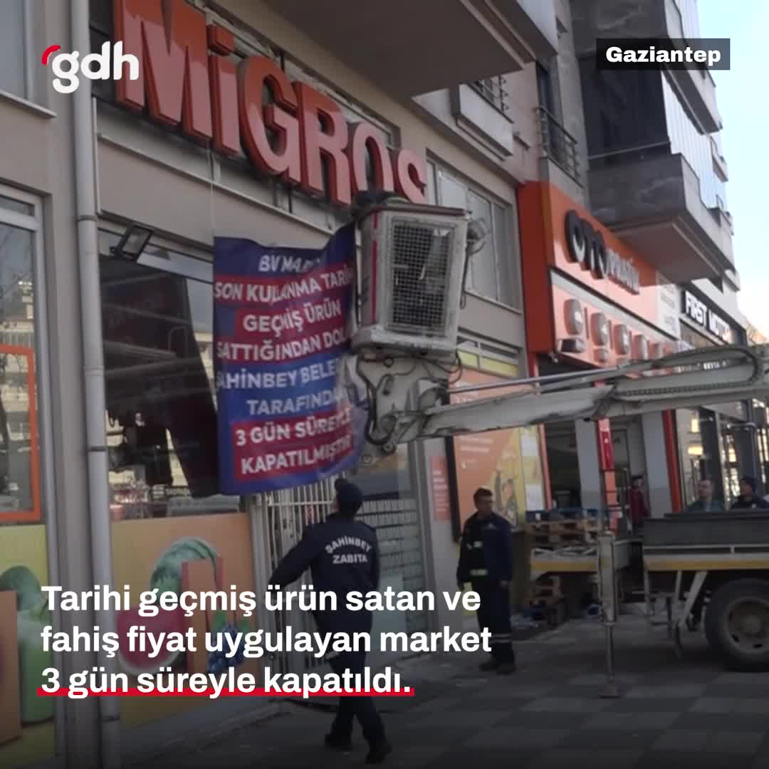 Şahinbey Belediyesi, Migros'u 3 gün kapattı!