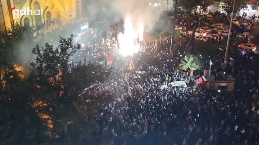 Tahran'da Filistin direniş gruplarının İsrail'e karşı operasyona kutlama