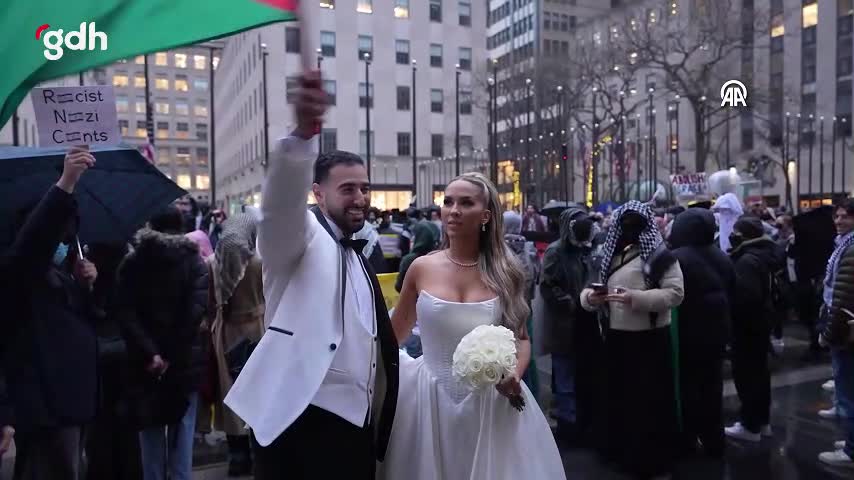 New York'ta "Özgür Filistin" protestosu düzenlendi