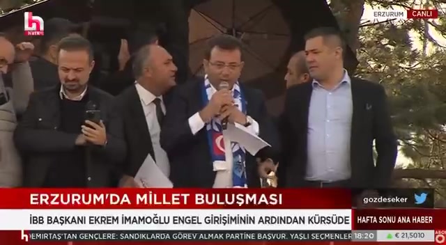 İmamoğlu'nun Erzurum mitingi provokasyonla sona erdi
