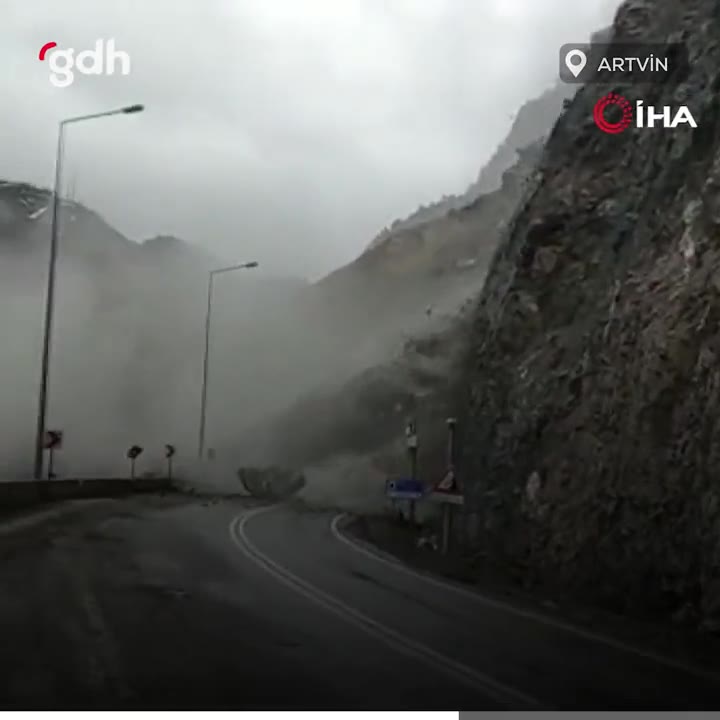 Artvin-Erzurum yolunda Deriner-3 Tüneli'nde heyelan!