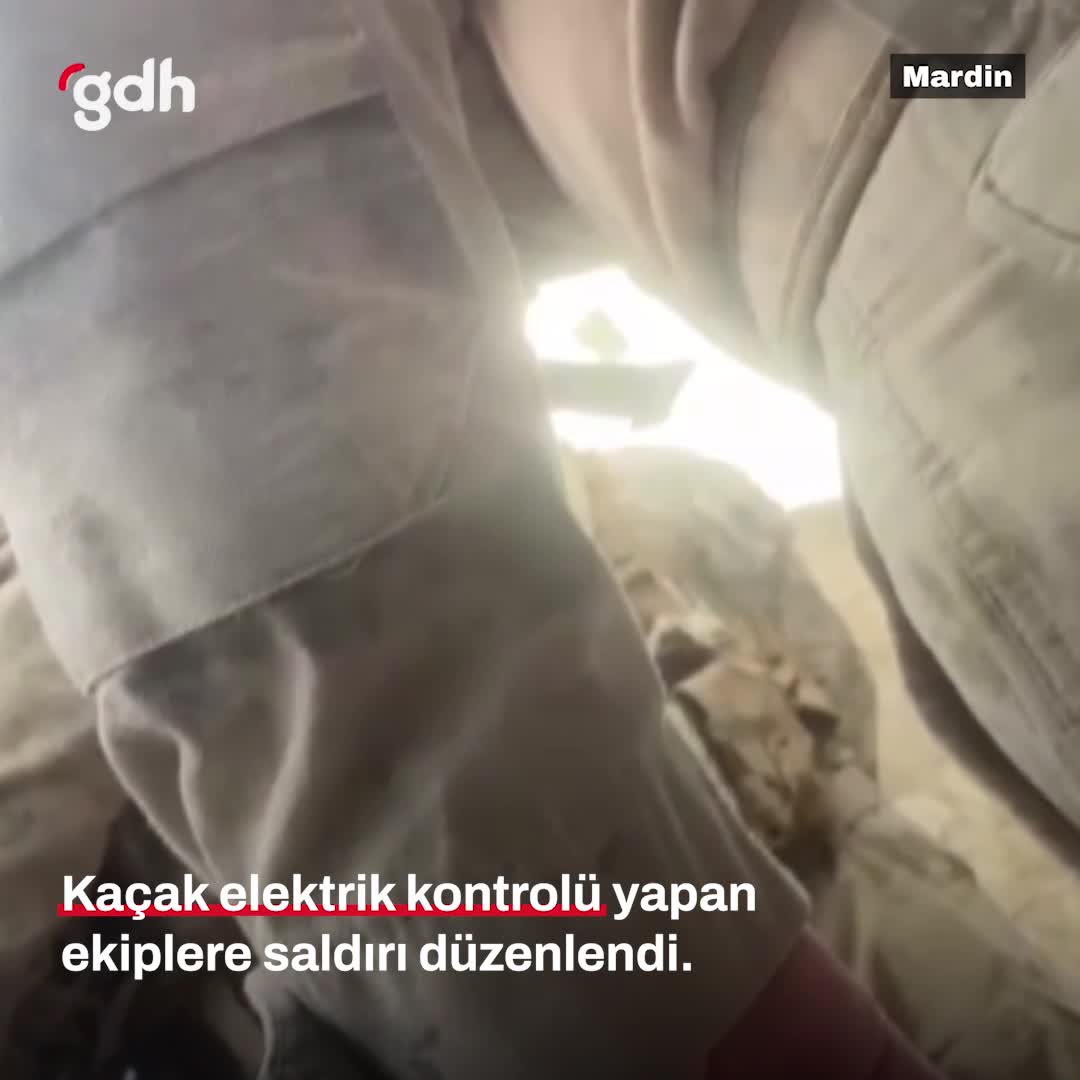 Nusaybin'de kaçak elektrik kontrolü sırasında saldırı!