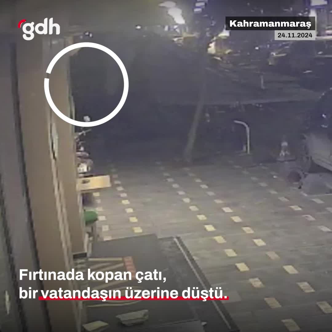 Kahramanmaraş’ta fırtına, çatı yağı düşen vatandaşı yaraladı