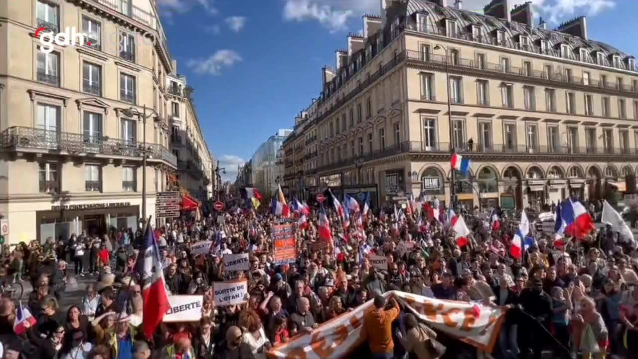 Fransa'da binlerce kişi Macron, AB ve NATO'yu protesto etti