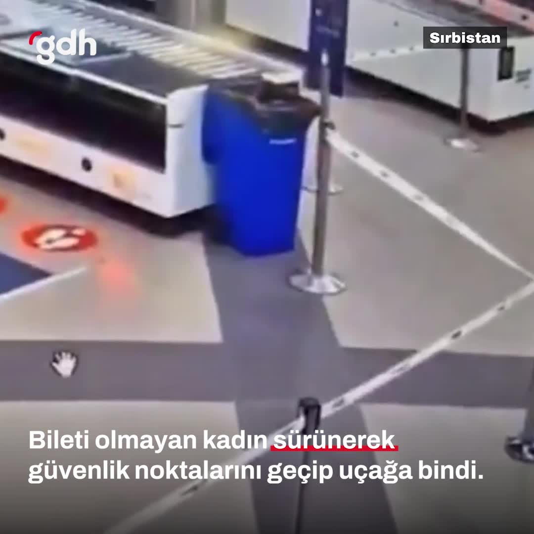 Pasaportsuz kadın Belgrad Havalimanı'nda uçağa bindi