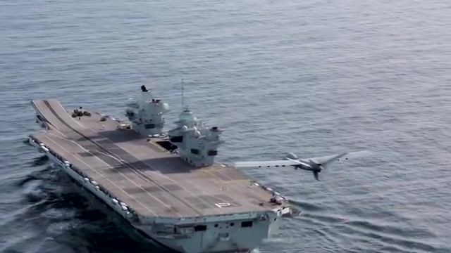 Mojave SİHA, HMS Prince of Wales'ta test edildi; görüntüler sızdı