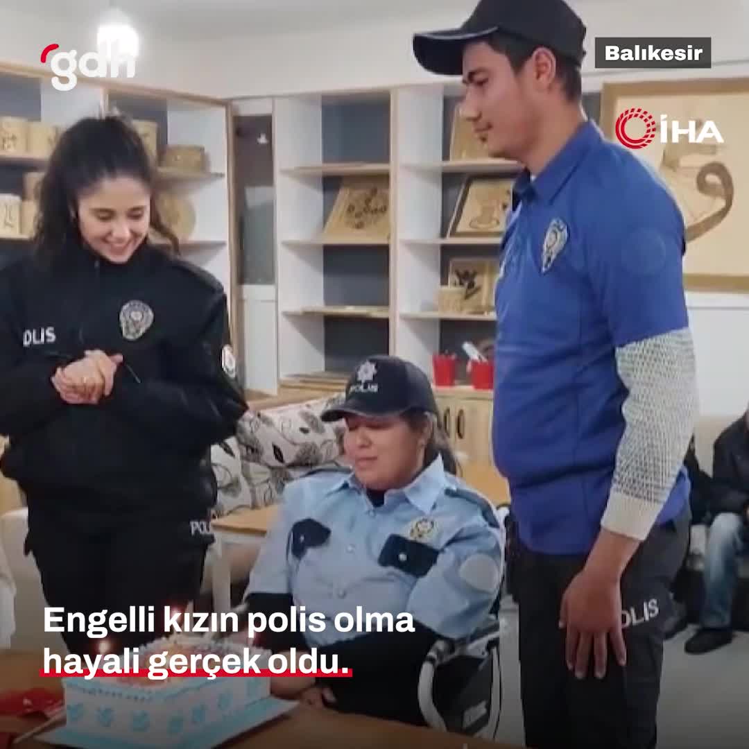 Engelli Asuman Kavuncu'nun polis olma hayali gerçek oldu