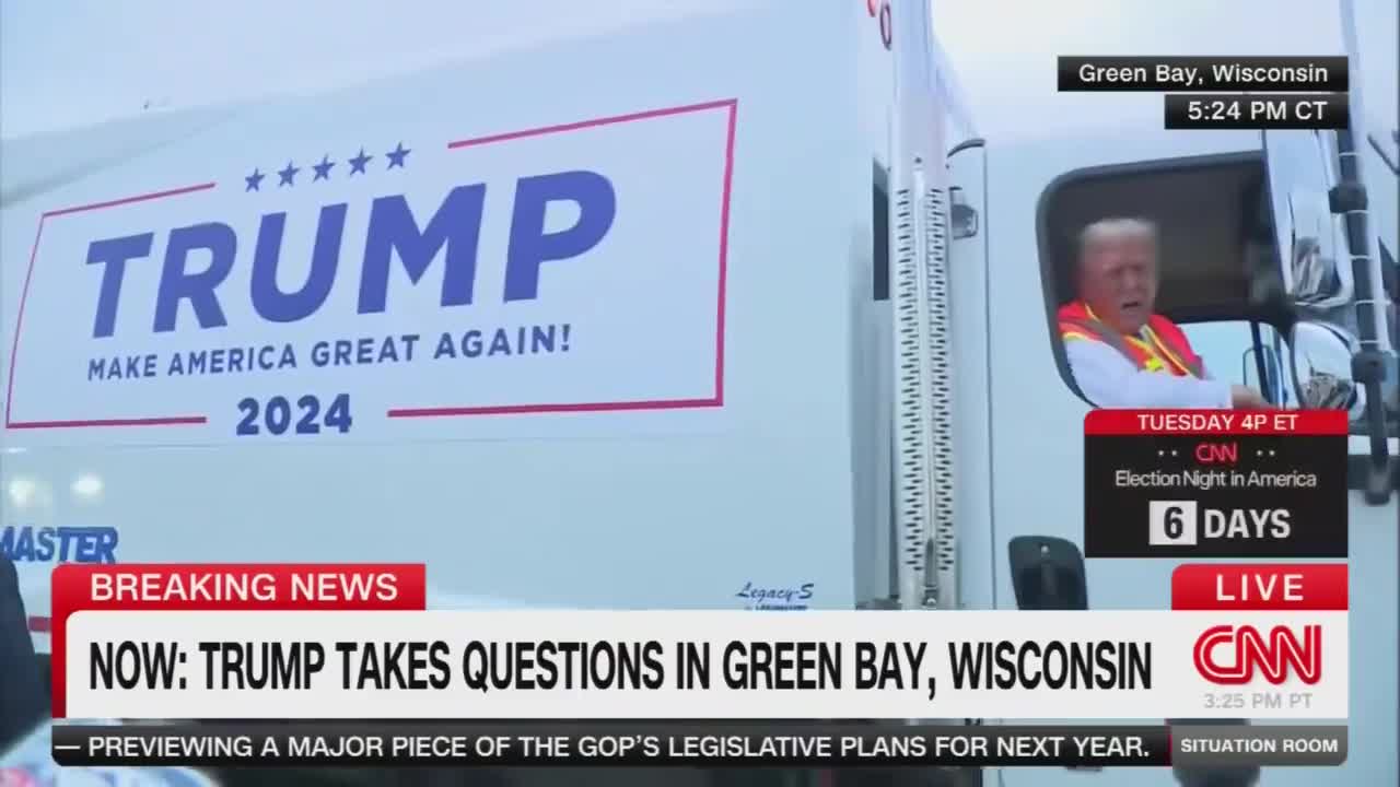 Trump'tan Biden'a meydan okuma: Çöp kamyonunu gösterdi!