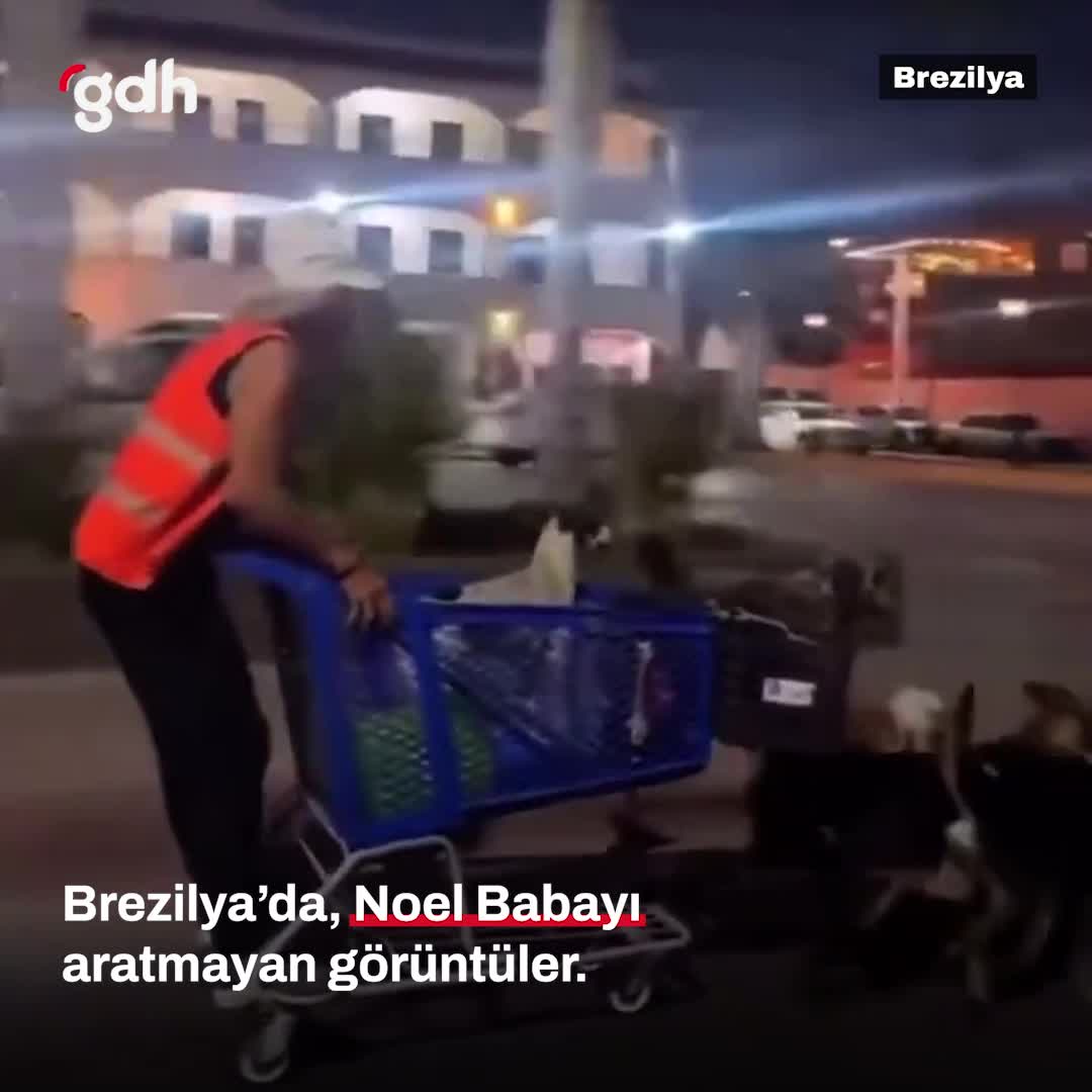 Brezilya'da adam, alışveriş arabasını köpeklere çektirdi