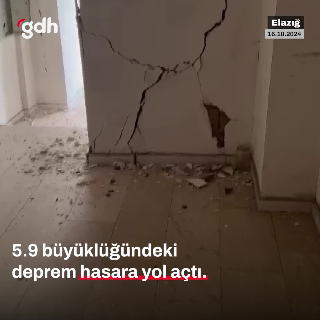 Malatya'da 5.9 büyüklüğündeki depremin hasarları görüntülendi