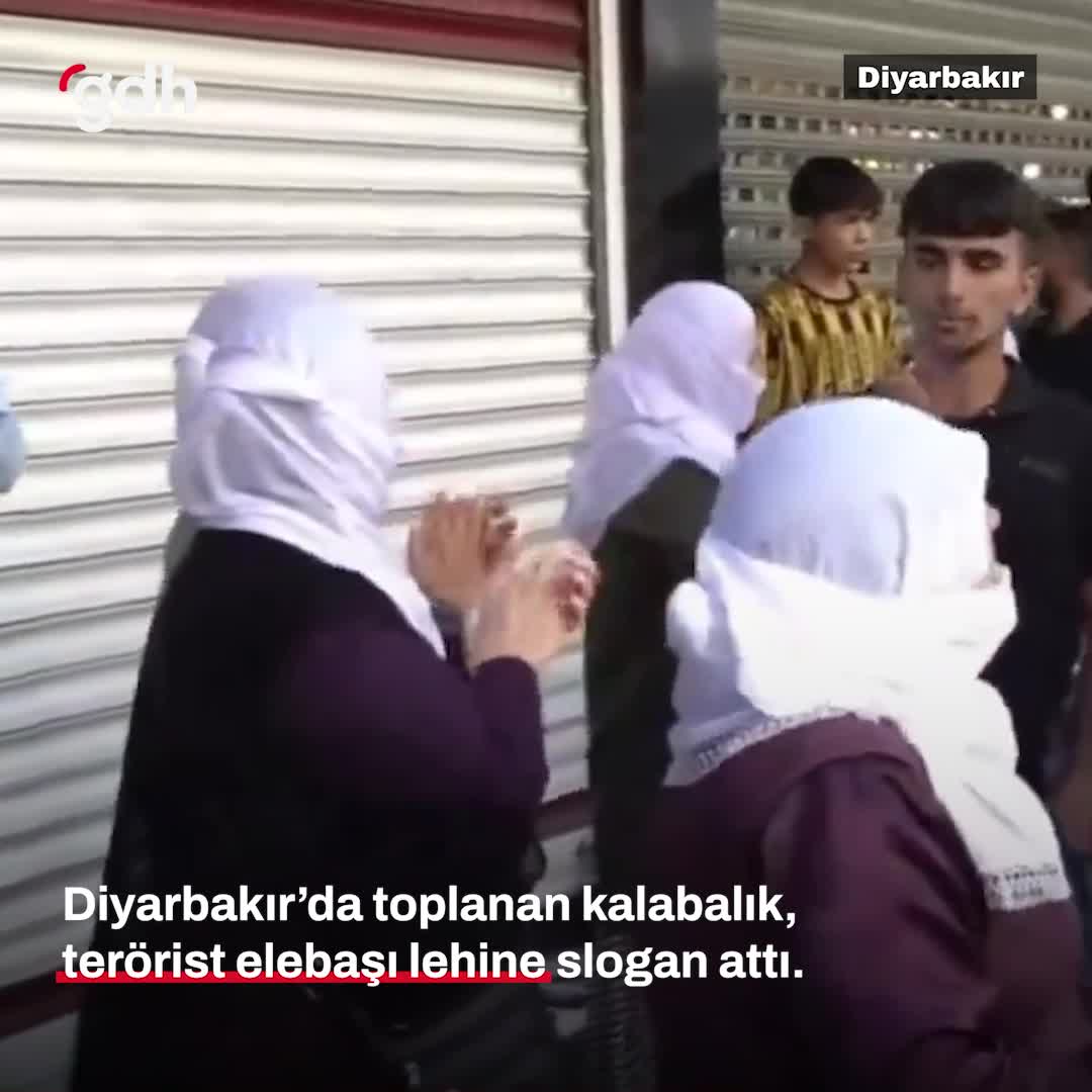Diyarbakır'da kalabalık Öcalan lehine slogan attı