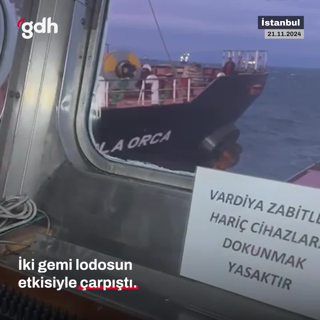 İstanbul'da lodos nedeniyle iki kuru yük gemisi çarpıştı