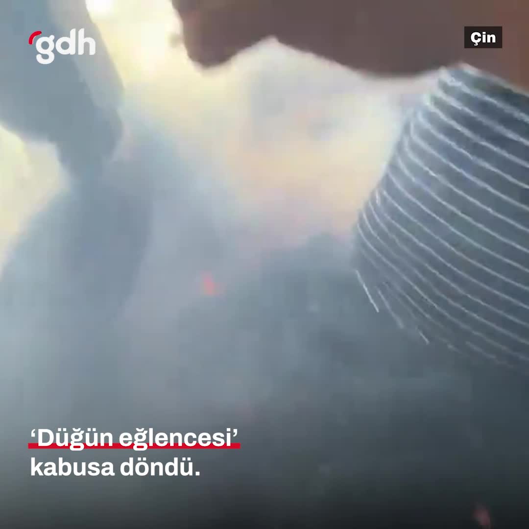 Çin'de düğün konvoyunda çatapatlar arabanın içinde patladı