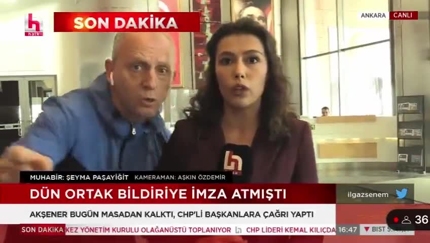 CHP'li kişi Halk TV'de Akşener'e tepki gösterdi