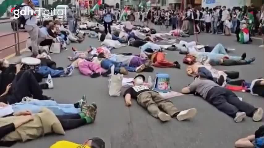 Tokyo'da "Özgür Filistin" mitingi: Gazze'de katledilen siviller için protesto