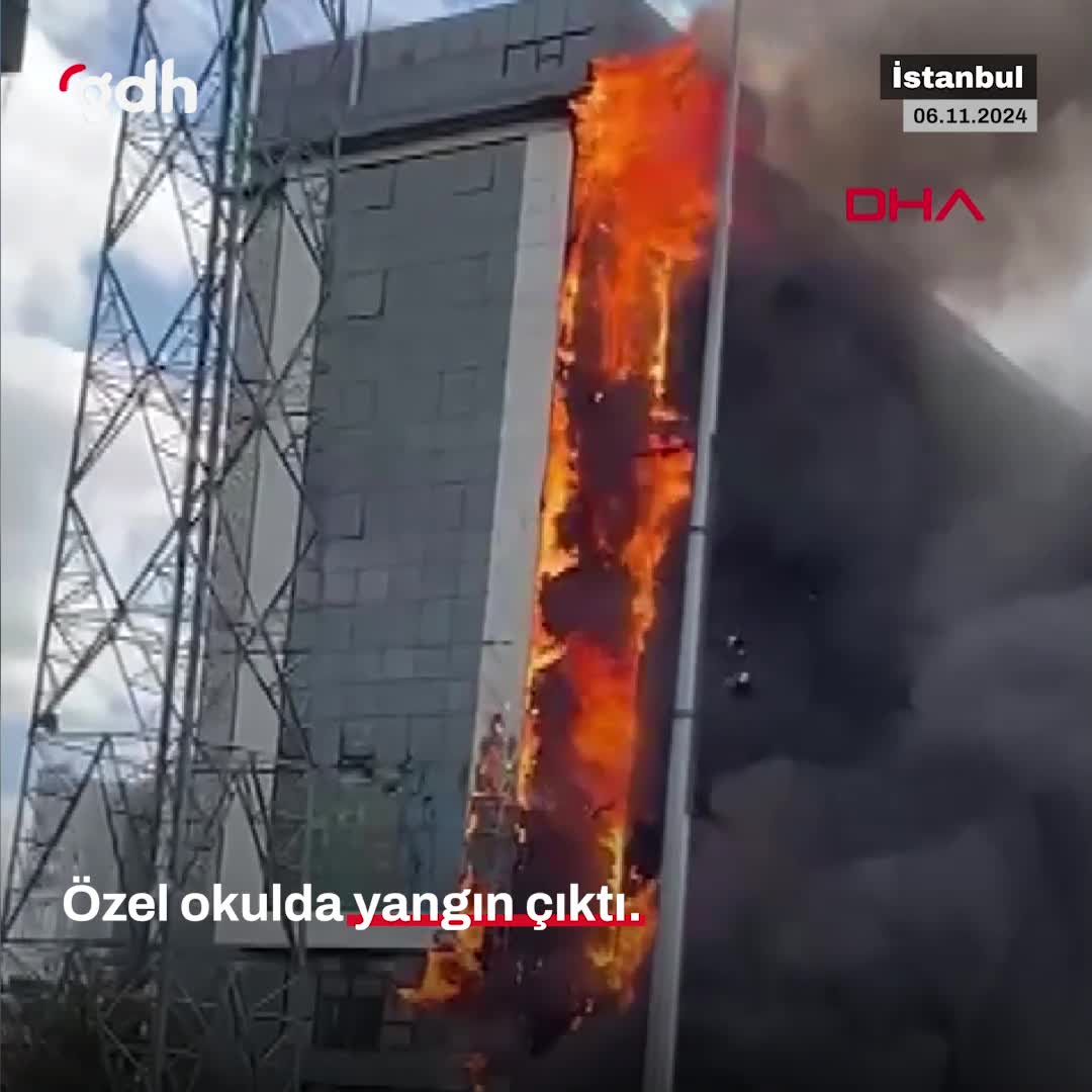 Bahçelievler'deki özel okulda yangın çıktı, itfaiye sevk edildi
