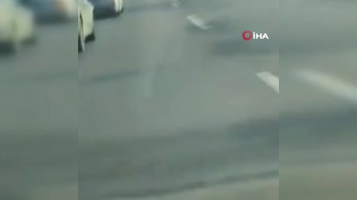 Trafik magandası kameralara yansıdı