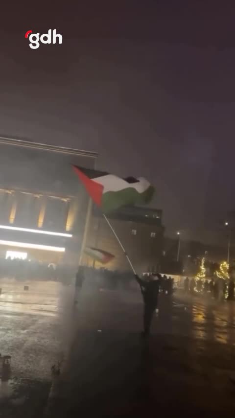 Stockholm'de halk, İsrail-Hamas ateşkesini kutladı