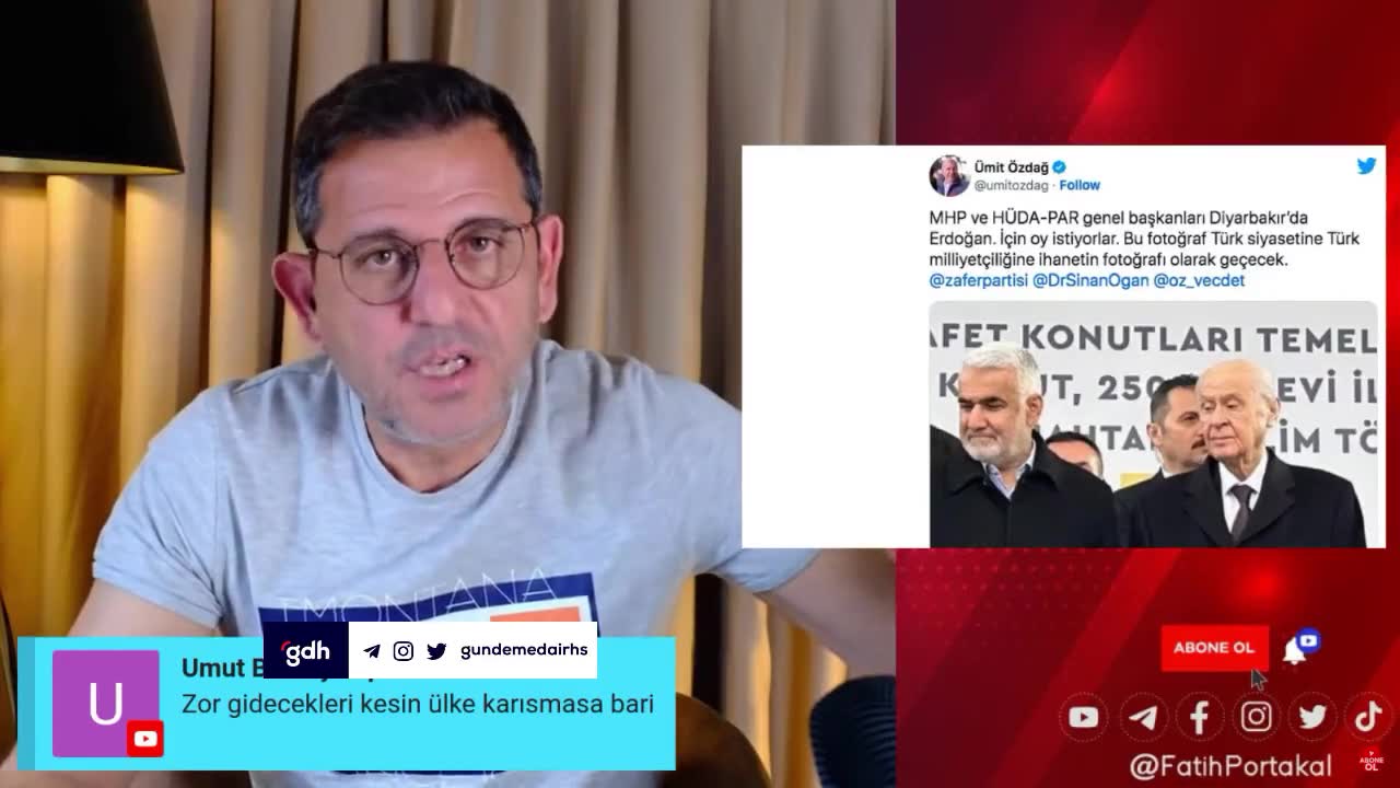Fatih Portakal: AK Parti ve MHP'nin oyları %20'lere düşebilir