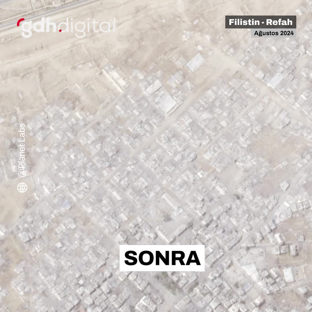 İsrail Refah'ı enkaza dönüştürdü!