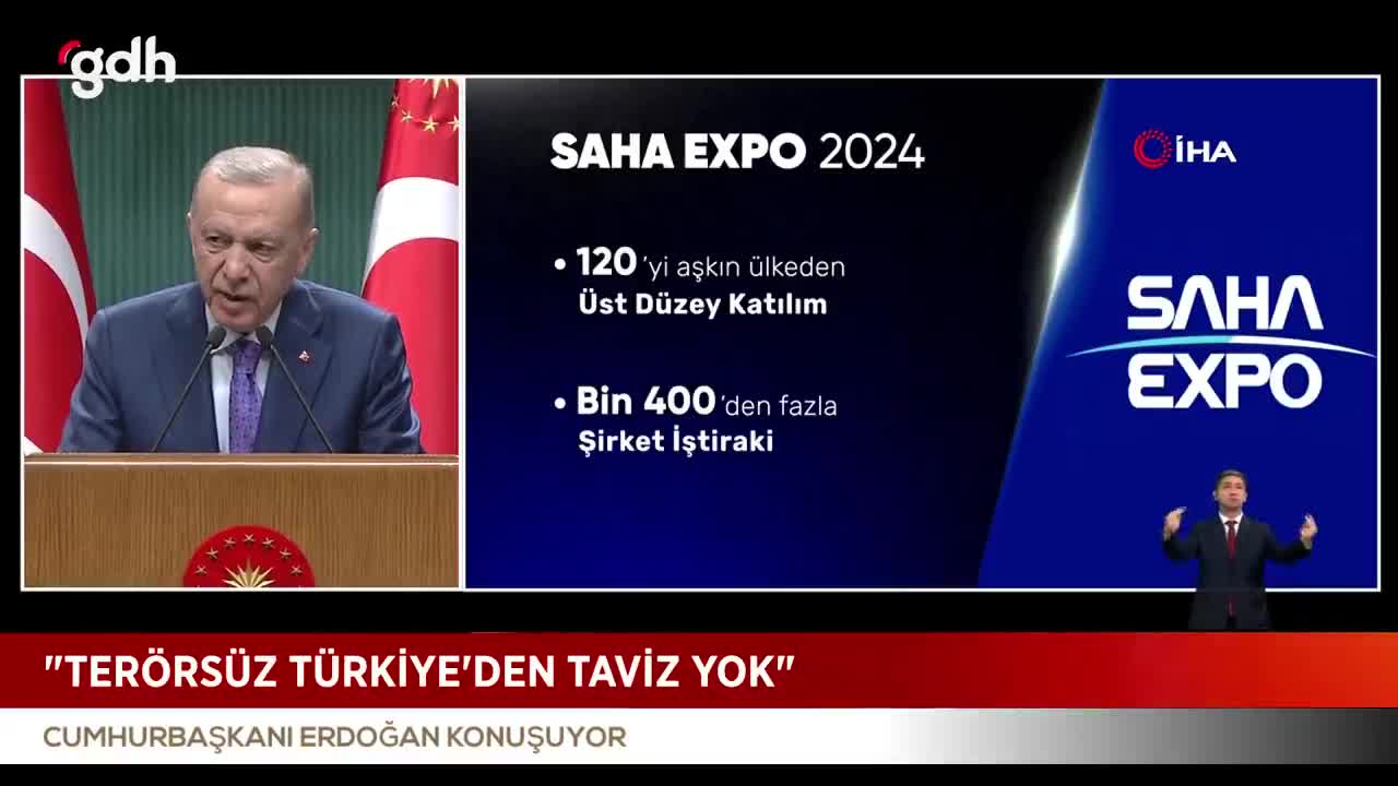 Cumhurbaşkanı Erdoğan: SAHA EXPO savunma sanayinde başarıdır