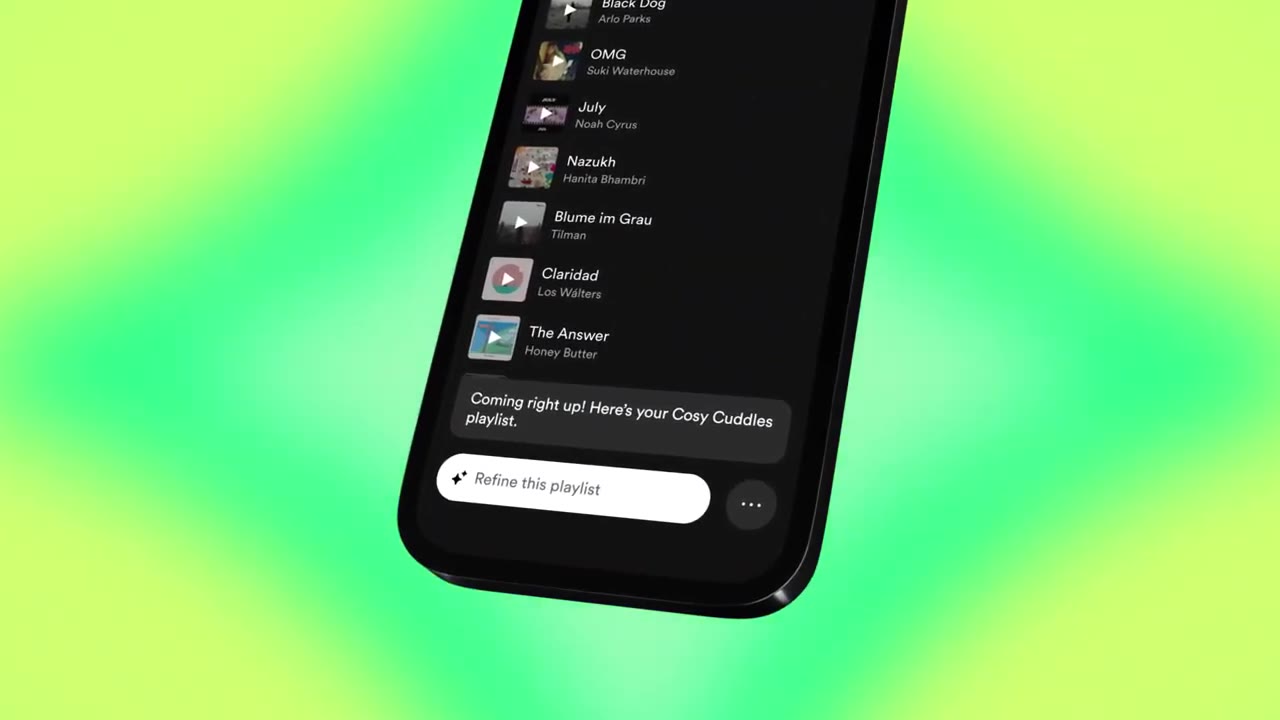 Spotify'da yapay zeka ile kişiselleştirilmiş çalma listeleri!