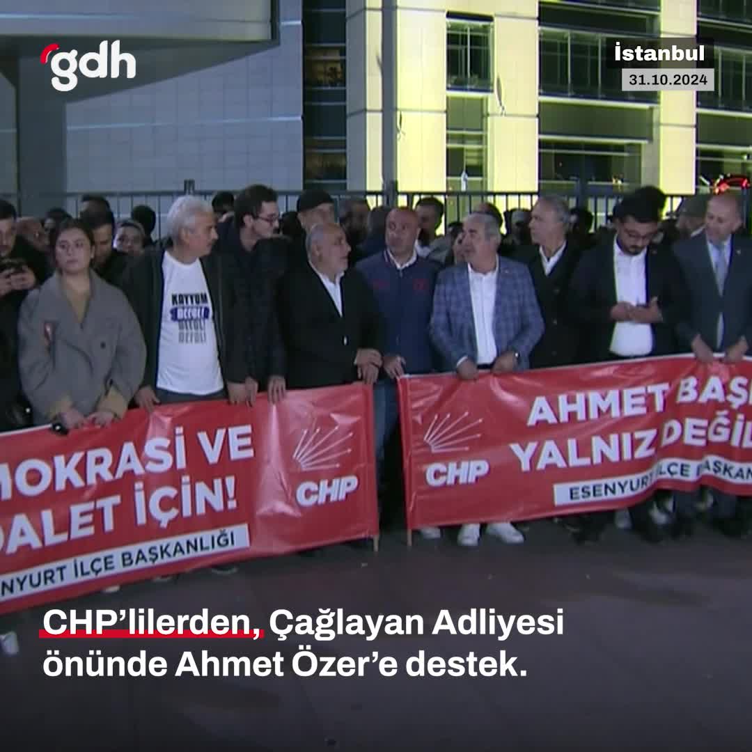 CHP'liler, PKK'dan tutuklanan Ahmet Özer'e Çağlayan'da destek verdi
