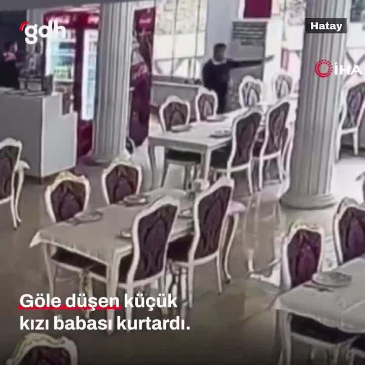 Ebeveynler dikkat! Korkuluklardan göle düşen kızı baba kurtardı