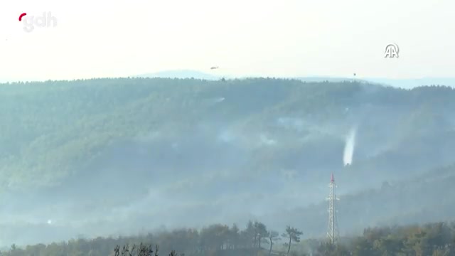 Çanakkale'deki orman yangını söndürme çalışmaları 3. günde