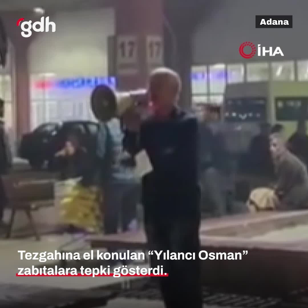 Yılancı Osman, ayran tezgahına el konulunca ortalığı karıştırdı