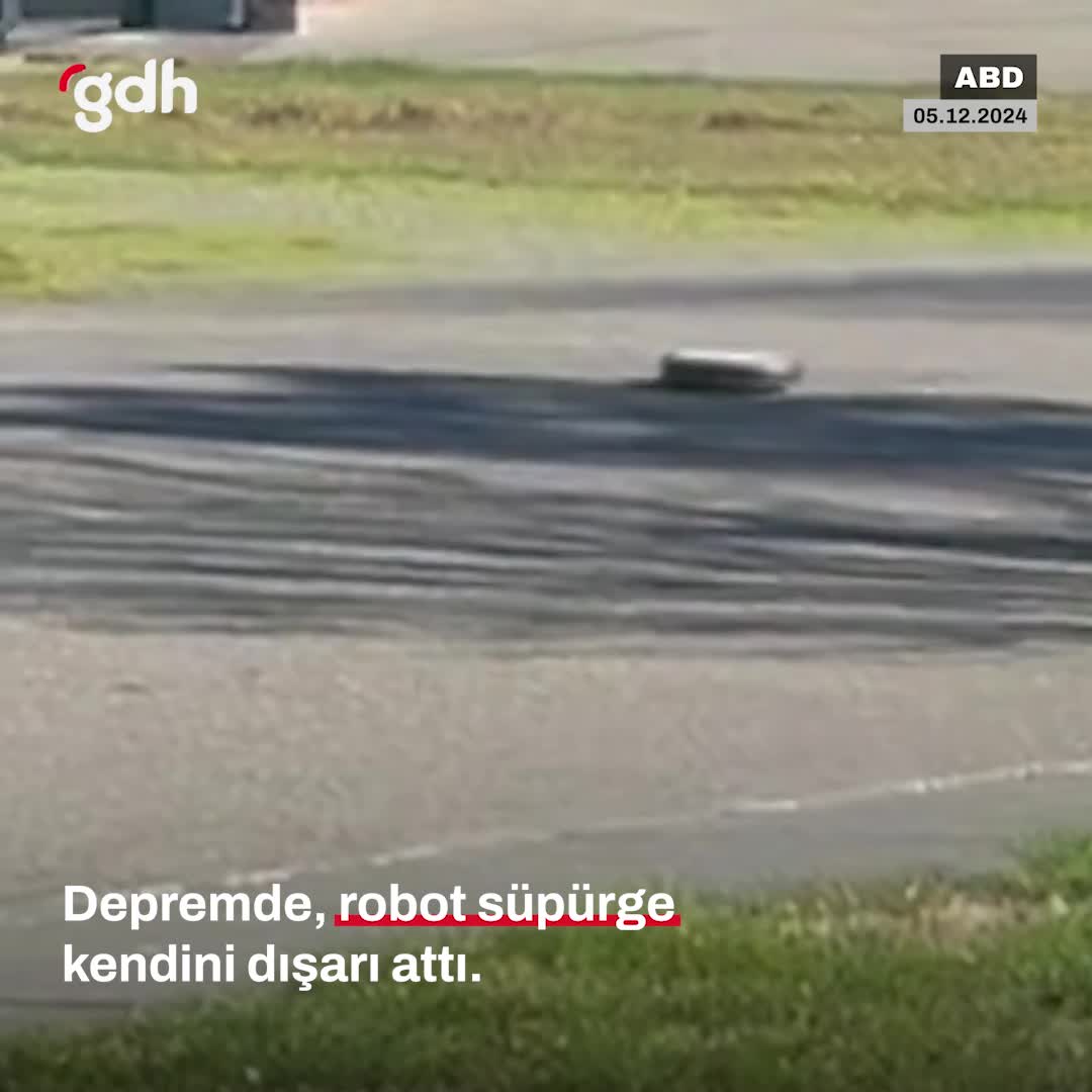 Kaliforniya'da 7 büyüklüğündeki depremde robot süpürge dışarı çıktı