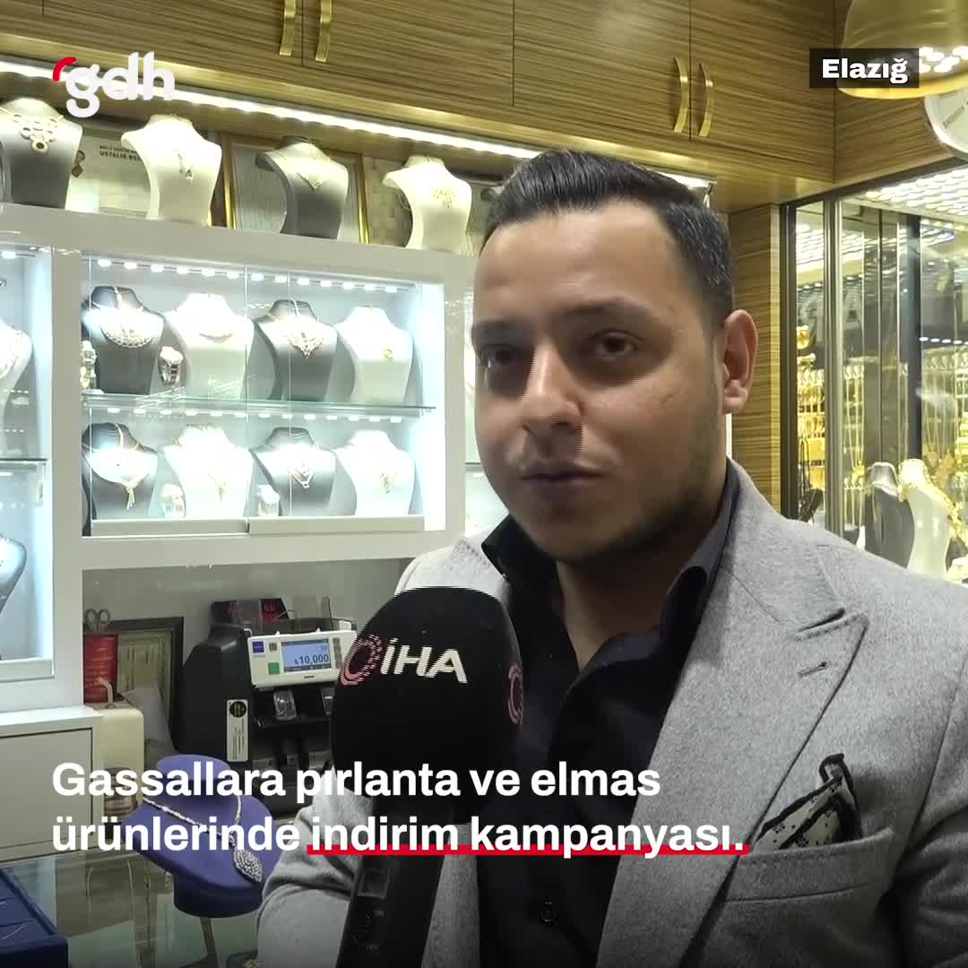 Elazığ'da kuyumcudan pırlanta ve elmas ürünlerinde %50 indirim!