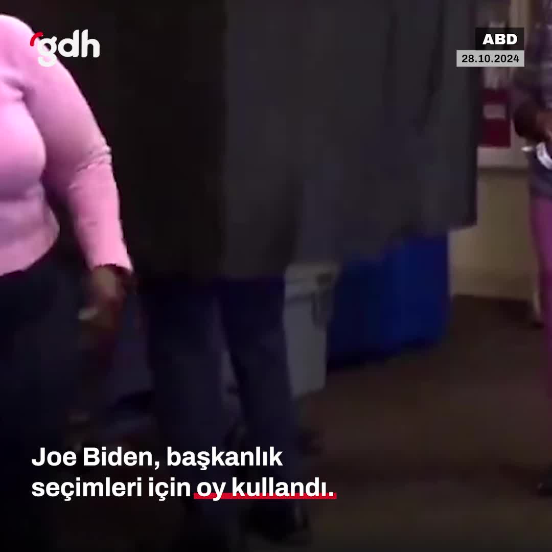 Biden, Delaware'de erken oy kullanırken tekerlekli sandalyeye yardım etti