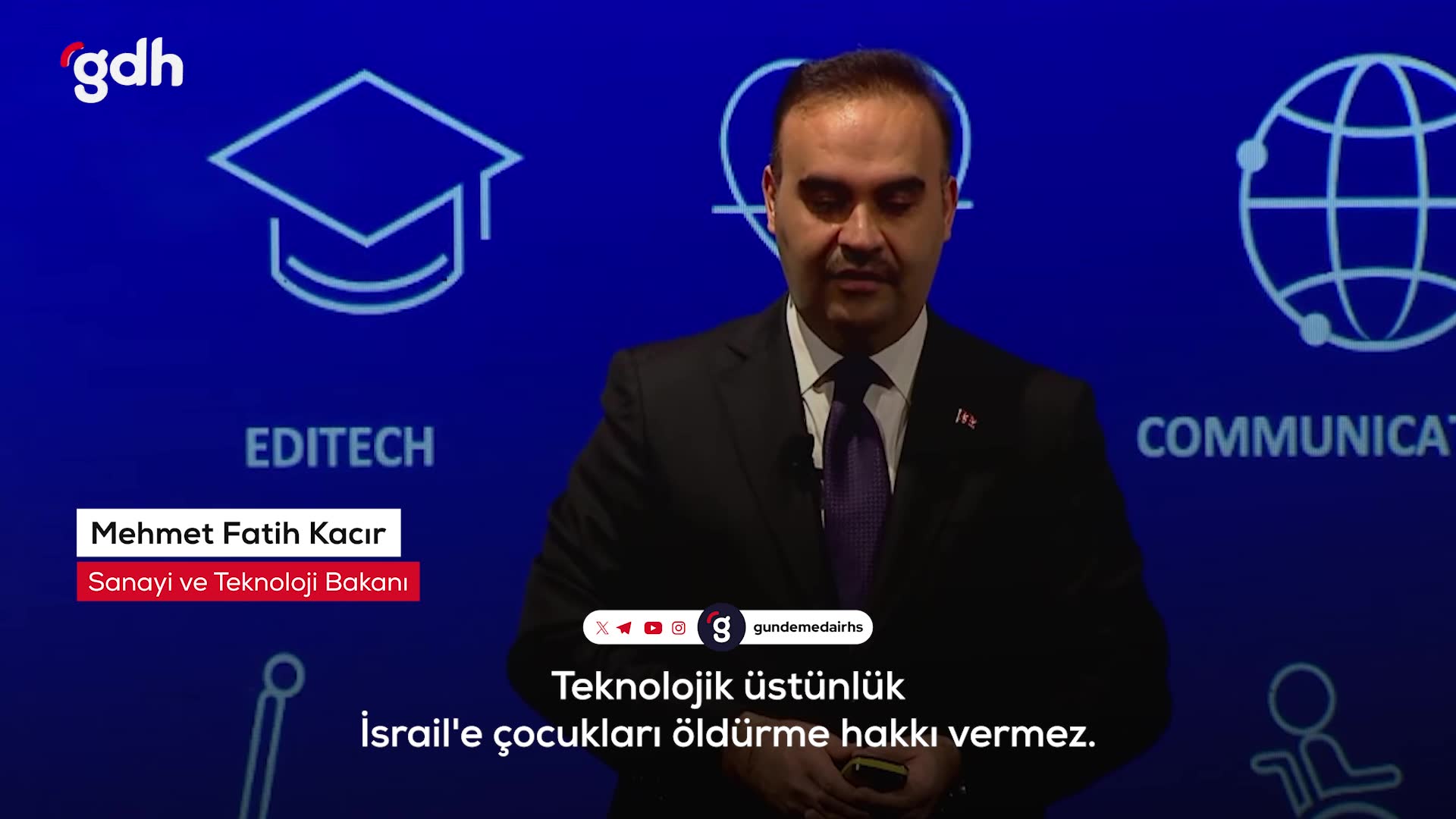 Kacır: Teknoloji insanlığa hizmet etmeli, masumları öldürmemeli
