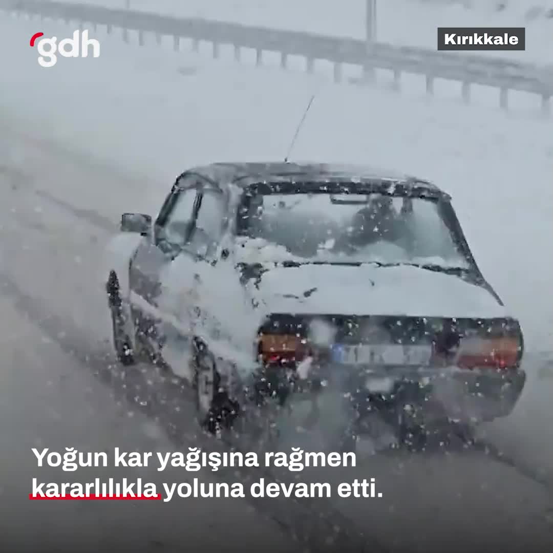 Toros, Kırıkkale'de yoğun kar yağışına rağmen ilerliyor