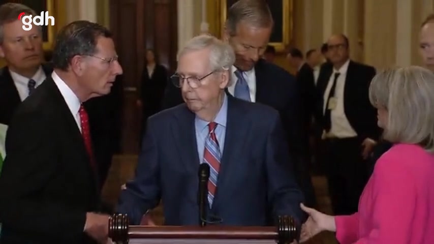 Mitch McConnell, basın toplantısında donakaldı