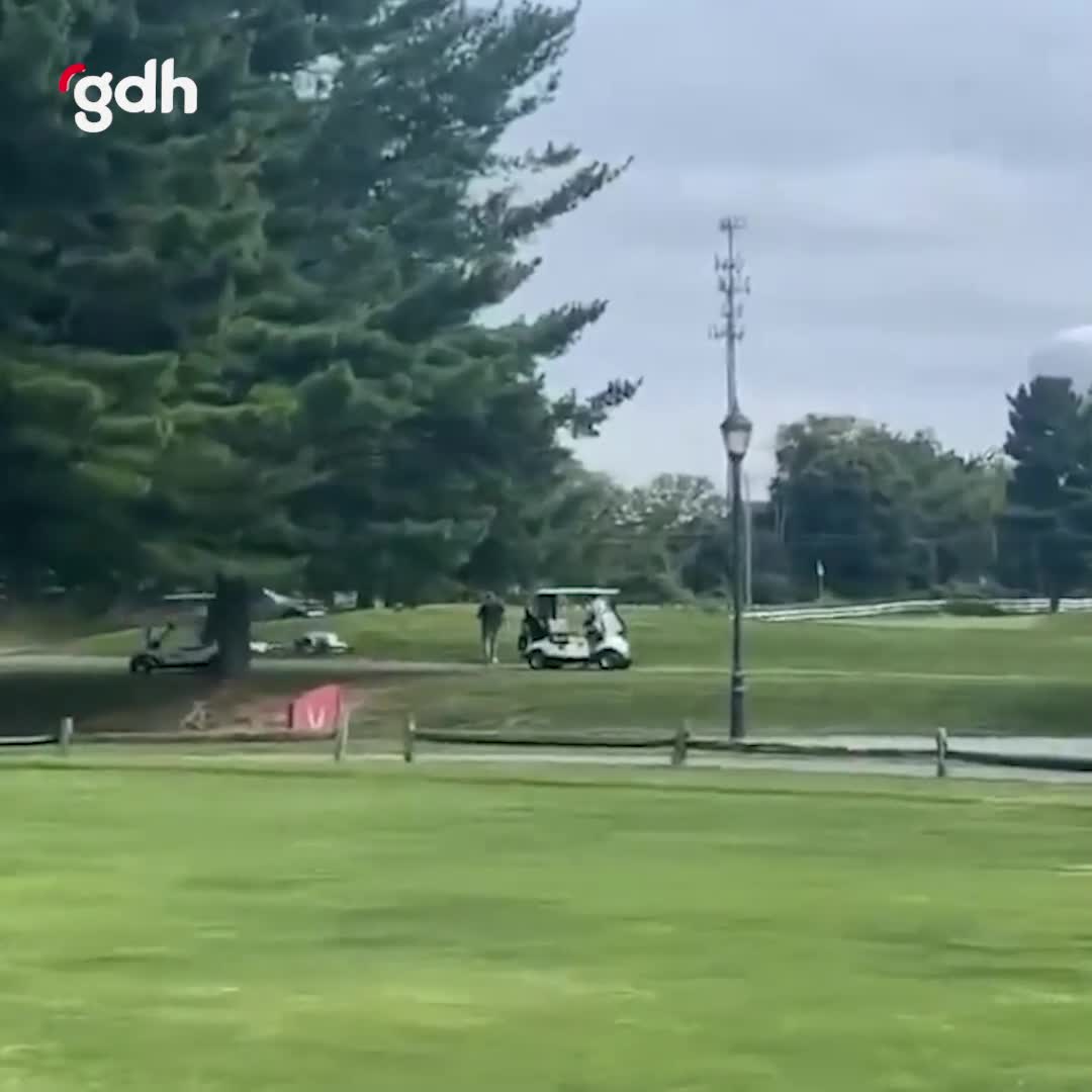 ABD'de sürücü golf sahasında herkesle çarpışmaya çalıştı