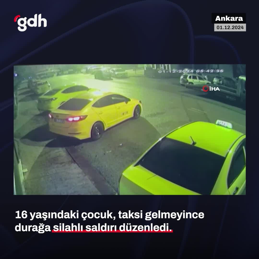 Taksinin gelmemesiyle 16 yaşındaki çocuk durak saldırdı