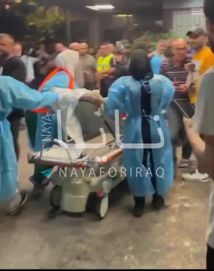 Bahman Hastanesi'ne Beyrut'un güneyinde çok sayıda yaralı geldi