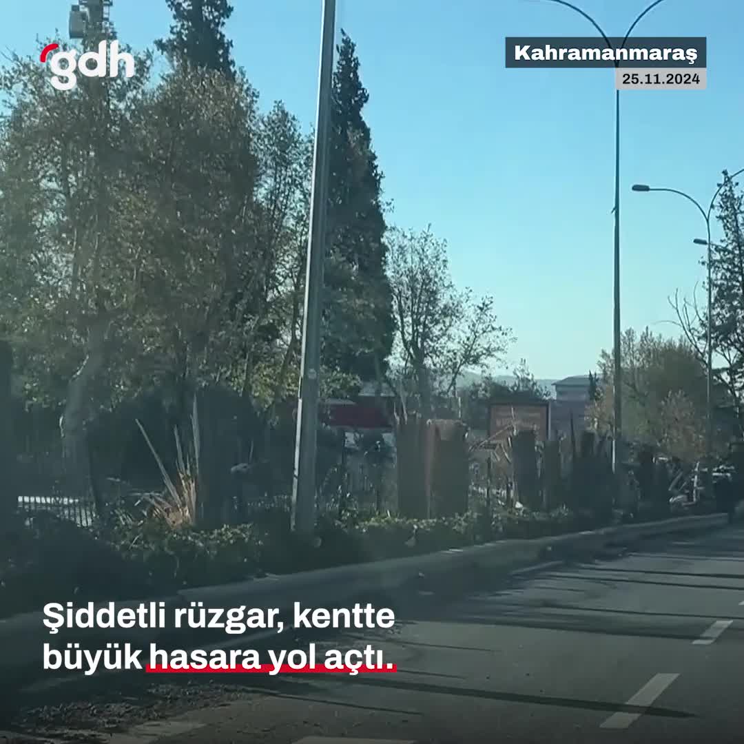 Kahramanmaraş'ta rüzgar 315 ağaç devirdi, 280 çit yıkıldı