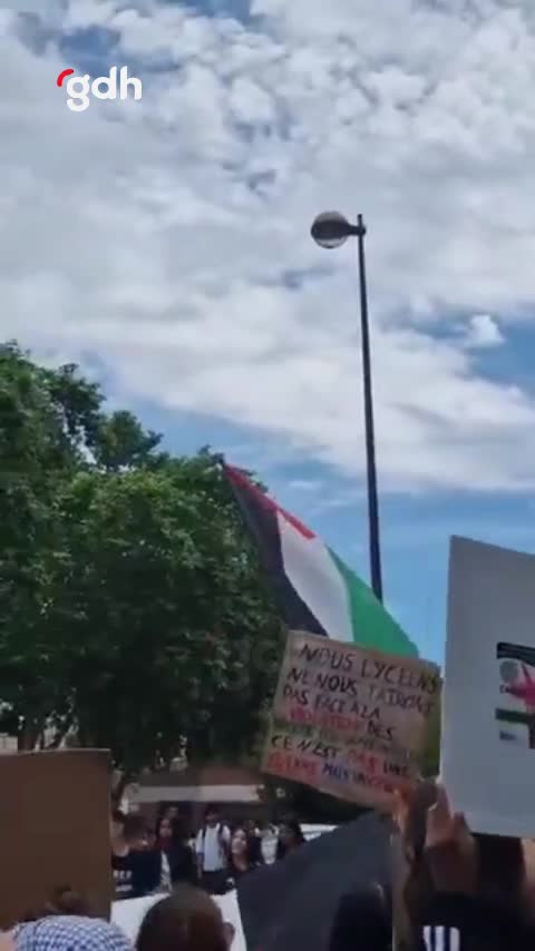 Nice'te öğrenciler, "Gazze'de ateşkes" için yürüdü